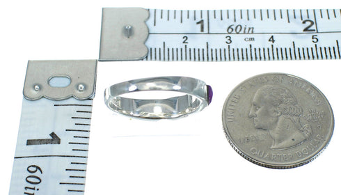 Authentic Sterling Silver And Magenta Turquoise Southwest Jewelry Ring Size 7-1/4 VX64018